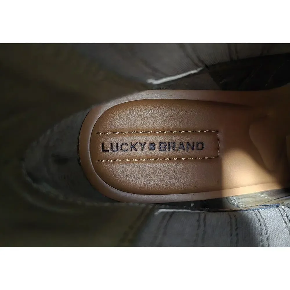 Lucky Brand Wilano Womens Boots Brown Leather Size 9.5M